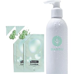 Banbu Freedom - Douchegel Poeder - Herbruikbare Fles - Munt - Vegan - Zero Waste Skincare - Plasticvrij