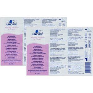 Unicare - Rinsing Solution 0,9% NaCl - Ampullen - 2 x 10 x 30 ml - Zonder Conserveringsmiddelen - Premium Oogverzorging