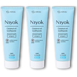 Niyok - Kokosolie Tandpasta - IJs Mint - 3x 75 ml