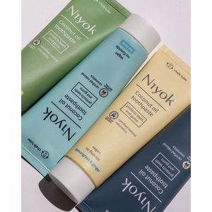 Niyok - Variatiepakket Vreugde - Tandpasta - Pepermunt - Citroen - Spearmint - IJs Mint - 3x 75 ML