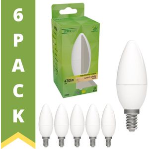 Elite LED Kaarslampen E14 - Gaan tot 25 jaar mee - Ultrazuinig 2.9W = 40W - Warm wit - 6 lampen