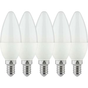 LED Kaarslampen E14 - Mat - Kaars B35 - Warm wit licht - 4W vervangt 40W - 5 lampen