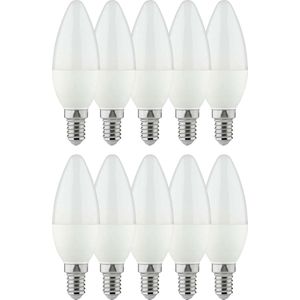LED Kaarslampen E14 - Mat - Kaars B35 - Warm wit licht - 4W vervangt 40W - 10 lampen