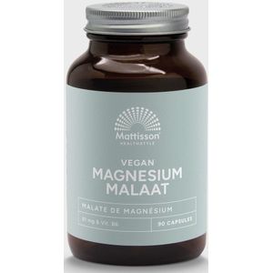 Mattisson - Magnesium Malaat 81 mg - 11,5% Elementair Magnesium - 90 Capsules