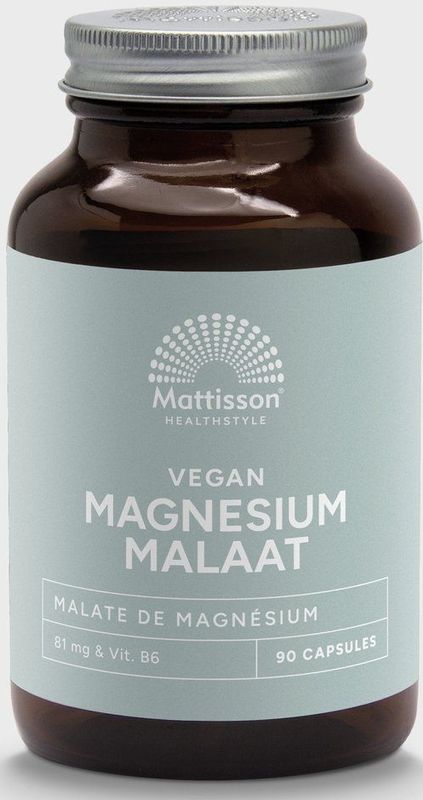 Mattisson - Magnesium Malaat 81 mg - 11,5% Elementair Magnesium - 90 Capsules