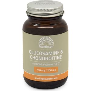 Mattisson Glucosamine Chondroïtine met MSM, Vitamine C & D3 60 tabletten