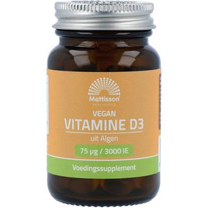 Mattisson - Vegan vitamine D3 - 75 mcg/3000 IE – 60 capsules