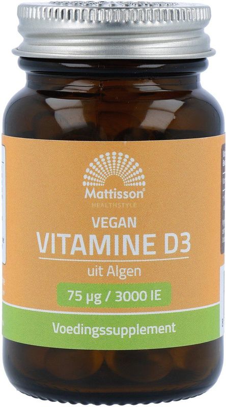 Mattisson - Vegan vitamine D3 - 75 mcg/3000 IE – 60 capsules