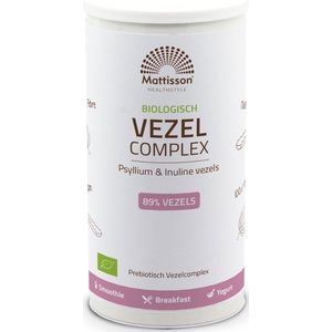 Mattisson - Biologisch Vezel Complex - Psyllium & Inuline - Prebiotisch Vezelcomplex - 275 gram