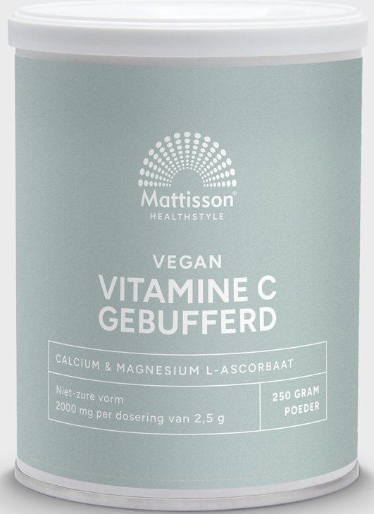 Mattisson Vitamine C gebufferd calcium & magnesium ascorbaat 250 Gram