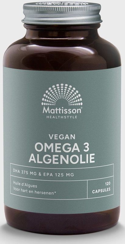 Mattisson HelathStyle Vegan Omega 3 Algenolie 375 DHA 125 EPA 120 vegacaps
