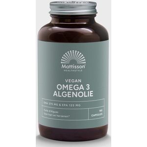 Mattisson HelathStyle Vegan Omega 3 Algenolie 375 DHA 125 EPA 180 vegacaps