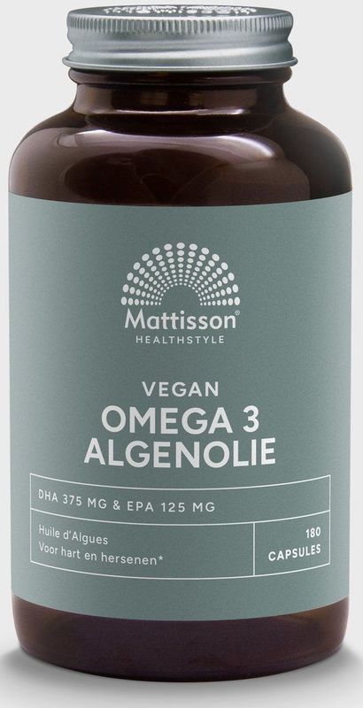 Mattisson HelathStyle Vegan Omega 3 Algenolie 375 DHA 125 EPA 180 vegacaps
