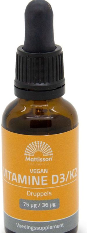 Mattisson - Vegan Vitamine D3/K - 75 mcg/36 mcg - 25ml