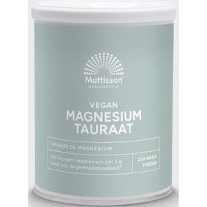 Mattisson - Vegan Magnesium Tauraat Poeder - Voedingssupplement - 250 Gram