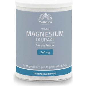 Mattisson - Vegan Magnesium Tauraat Poeder - Voedingssupplement - 250 Gram