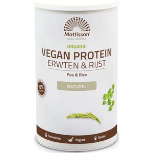 Mattisson - Biologisch Vegan Proteïne Poeder - Eiwitpoeder - Erwten & Rijst - 500 Gram