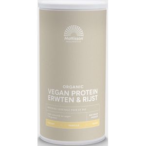 Mattisson - Biologisch Vegan Proteïne Poeder - Eiwitpoeder - Erwten & Rijst - Vanille - 500 Gram
