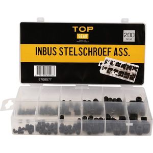 Topgear Inbus stelschroef assortiment 200 delig