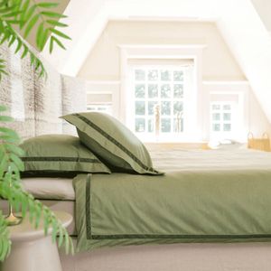 Kayori - Yamato - Dekbedovertrek - Groen - 140 x 200 / 220 cm - 1-Persoons