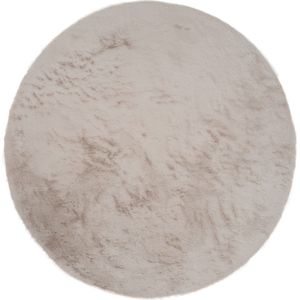 Velluto - Nature - Vloerkleed - Rond - Ø160 cm - Hoogpolig - Fluweelachtig