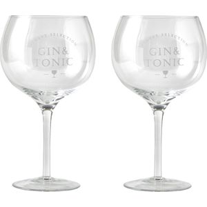 Riviera Maison Gin Tonic Glas - Finest Selection Gin & Tonic Glass - Transparant