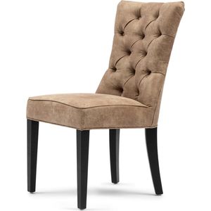 Riviera Maison Eetkamerstoel zonder armleuning - Balmoral Dining chair - Pellini, Rubberhout - Bruin / camel