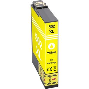 502XL Geel Huismerk Inkt Cartridges | Compatible met Epson 502XL Geel | Geschikt voor Epson Expression Home XP 5100, Home XP 5105, Home XP 5150, Home XP 5155 | Epson Workforce WF 2860 DWF, Workforce WF 2865 DWF, Workforce WF 2880 DWF
