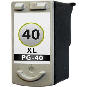 PG-40 Zwart Huismerk Inktcartridge | Compatible Met Canon PG-40 Zwart | Geschikt voor Canon Fax JX 200, 210P, 500, 510P. IP 1100, 1200, 1300, 1600, 1700, 1800, 1800, 1900, 2200, 2500, 2600, MP 140, 150, 160, 170, 180, 190, 210, 220, 450, 450X, 460.