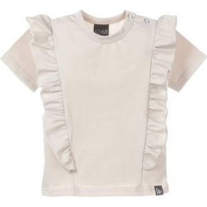 Babystyling - T-shirt - Katoenmix - Ronde Hals - Korte Mouwen - Ruches