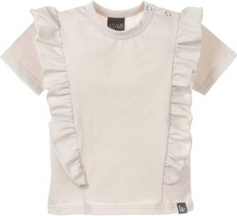 Babystyling - T-shirt - Katoenmix - Ronde Hals - Korte Mouwen - Ruches