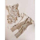 Babystyling - Casual Short - Offwhite/Lichtroze - Gebloemd