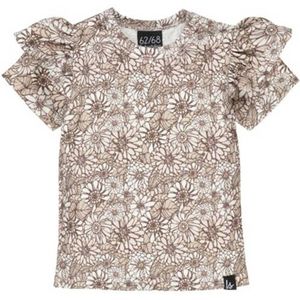 Babystyling - T-shirt - Roze - Katoen - Bloemenprint