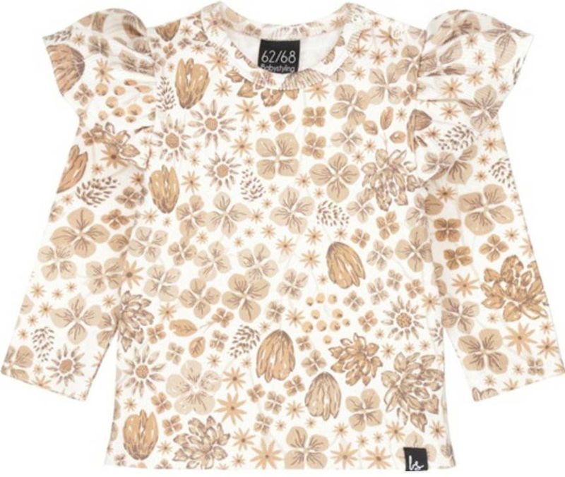 Babystyling - Longsleeve - Ronde Hals - Lange Mouwen - Stretchkatoen - Ruches