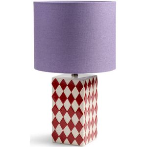&k amsterdam Grid Tafellamp Ø 24 cm - Rood/Paars