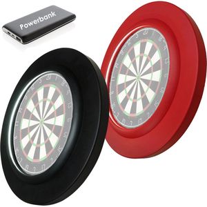 Darts Set PU LED Surround - Dartbord Verlichting - inclusief Powerbank - Zwart