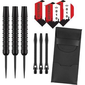 Darts Set Black - dartpijlen - Rotterdam Thuis - dart shafts - dart flights - 23 gram - dartspijlen - Cadeau