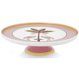 Pip Studio La Majorelle Taartplateau - Servies - Mini Taartschaal - Roze - 21cm