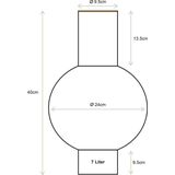 Pip Studio Vaas - Roze - Metaal - 24x40cm