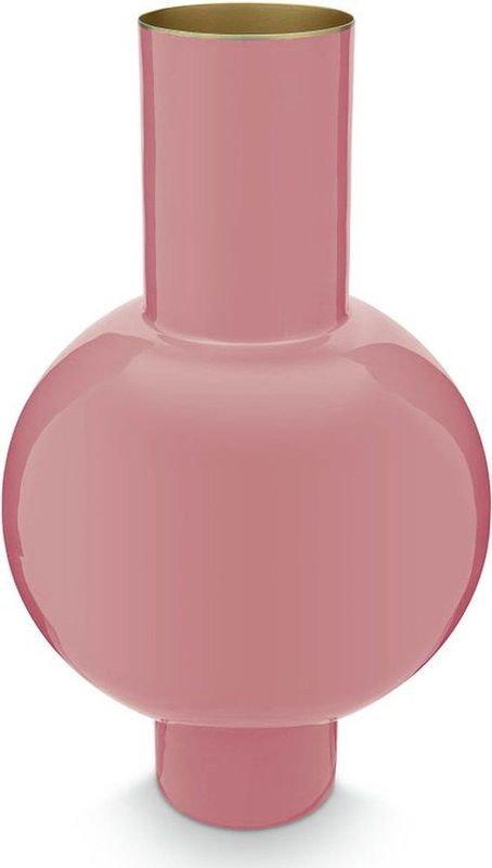 Pip Studio Vaas - Roze - Metaal - 24x40cm