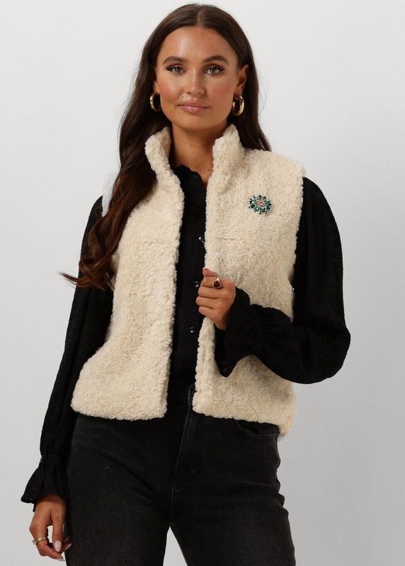 POM Amsterdam - Gilet - Ecru - Teddy Love