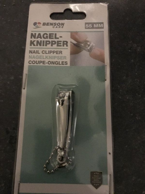 Benson Compacte nagelknipper met vijl en sleutelhanger - 55 mm - metaal