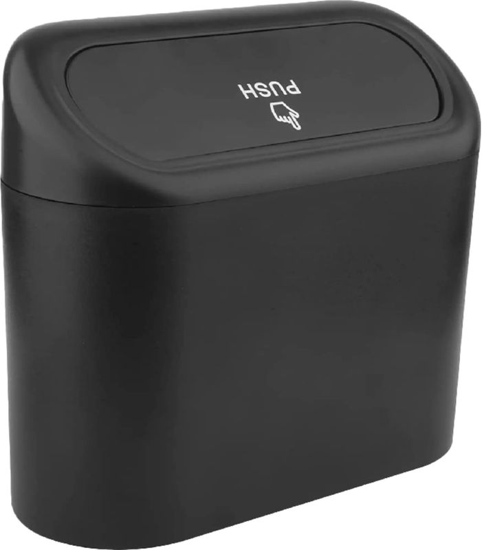 Benson - Auto Afvalbakje - Zwart - Kunststof - Inhoud 1 Liter