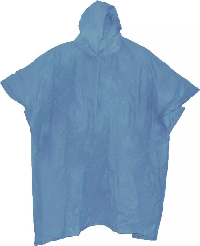 Benson Regenponcho met capuchon - blauw - herbruikbaar - PVC