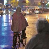 Benson Regenponcho met capuchon - bruin - herbruikbaar - PVC