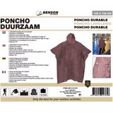 Benson Regenponcho met capuchon - bruin - herbruikbaar - PVC