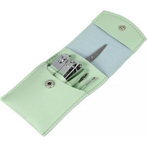 Benson - Manicureset - Groen - 7-delige Set - Kunstleren Etui