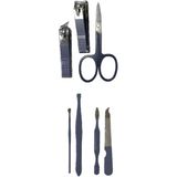 Benson 7-delige manicureset - compact en stijlvol - ideaal voor reis en thuis - blauw