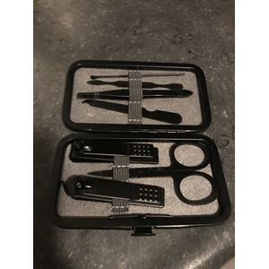 Benson - Manicure Set - 7-Delig - Zwart - Kunstleer