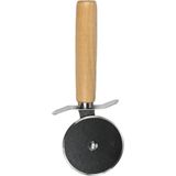Benson Pizzasnijder - RVS wiel - Houten handvat - Duimbeschermer - 18,5 x 6,5 cm